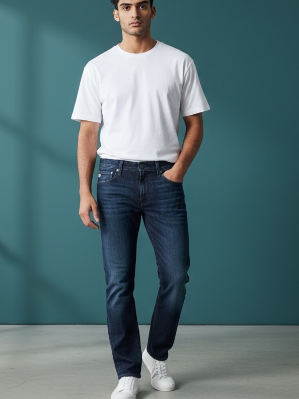 Men’s AG Everett Slim Straight, Dark Wash Denim